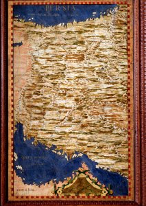 Perzië (Iran) Kaart gemaakt door Egnazio Danti (1536-1586) wiskundige, kosmograaf en Italiaanse architect. Rond 1567. Florence, Palazzo Vecchio, Sala del Mappamondo