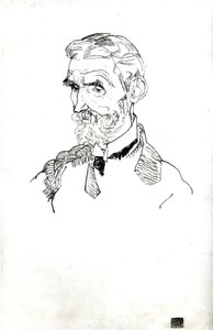 Een portret van de schoonvader van de kunstenaar, Johann Harms, 1915 door Egon Schiele