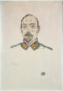 Oostenrijkse officier door Egon Schiele