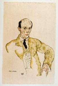 Componist Arnold Schönberg, Komponisty Arnolf Schönberg Gouache, ... (gouache) door Egon Schiele