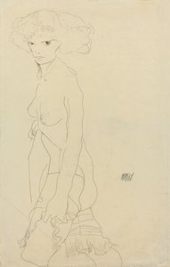 Vrouwelijk naakt; Madchenakt, 1911 door Egon Schiele