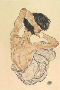 Vrouwelijke rugact, 1917