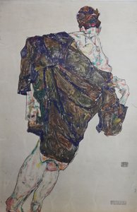 Figuur met mantel, 1913 door Egon Schiele