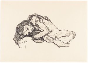 Meisje door Egon Schiele