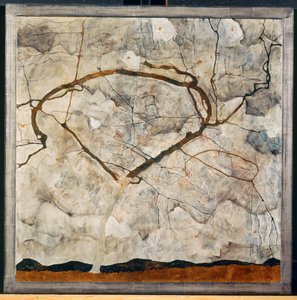 Herfstboom in bewegende lucht, Herfstboom in ... door Egon Schiele