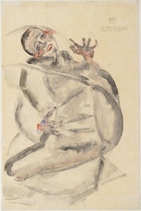 Ik zal graag verdragen voor kunst en mijn geliefden, 1912 door Egon Schiele