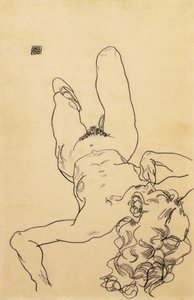 Knielende vrouwelijke naakt, 1917