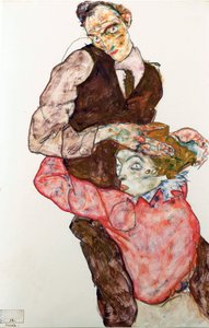 Liefhebbers door Egon Schiele
