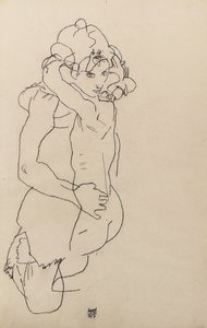 Moeder en kind door Egon Schiele