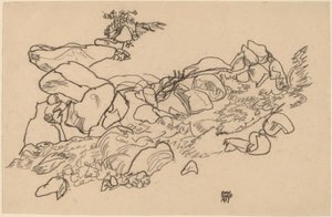 Bergbeek door Egon Schiele