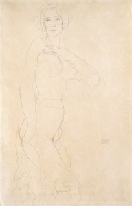 Naakt meisje, 1912 door Egon Schiele
