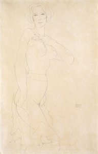 Naakt meisje, 1912 door Egon Schiele
