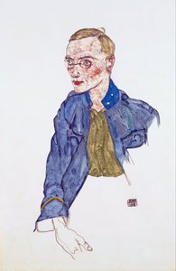 Eénjarige vrijwilliger korporaal door Egon Schiele