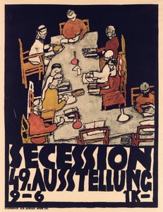 Poster voor Secession 49 Tentoonstelling door Egon Schiele