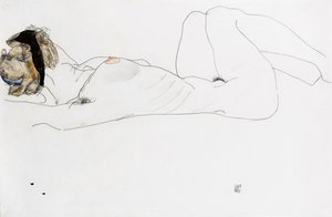 Liggende vrouwelijke naakt, 1912
