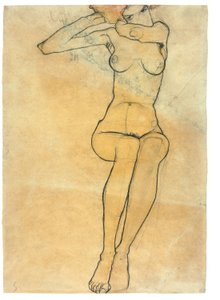 Zittende naakt, 1910