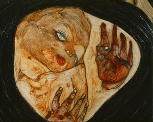 Dode moeder I door Egon Schiele