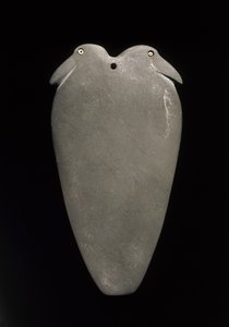 Palet met twee vogels, late Naqada II Periode tot vroege Naqada III Periode (3500-3050 v.Chr.) uit Edfu, provincie Aswan