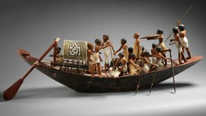 Model Sportboot uit het Graf van Meketre, c.1981-1975 v.Chr. door Egyptian 12th Dynasty