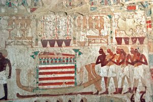 Egyptische oudheid: schildering die het graf van Userhat (TT56) siert door Egyptian 18th Dynasty