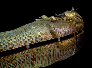 Egyptische oudheid: sarcofaag van de schat van Toetanchamon door Egyptian 18th Dynasty