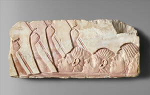 Buitenlanders in een processie, ca. 1345 v.Chr. door Egyptian 18th Dynasty