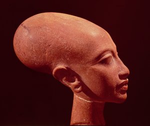 Portretbuste van een dochter van koning Akhenaten (1353-1337 v.Chr.) ca.1375 v.Chr.