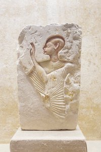 Reliëf van een priester, nieuw koninkrijk door Egyptian 18th Dynasty