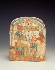 Stelae die de overledene voor Horus afbeelden, uit Luxor, Nieuwe Koninkrijk