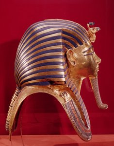 Het gouden masker, uit de schat van Toetanchamon (c.1370-52 v.Chr.) c.1340 v.Chr.