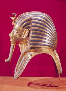 Het gouden masker, uit de schat van Toetanchamon (ca.1370-52 v.Chr.) ca.1340 v.Chr.