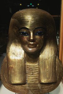 Dodenmasker van Yuya, uit het graf van Yuya Tjuya, Vallei der Koningen, Egypte, Egyptische beschaving, Nieuwe Rijk, Dynastie XVIII