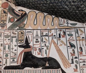 Anubis en cobra (muurschildering)