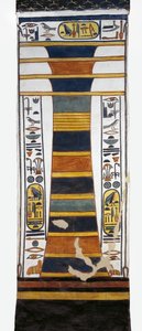 Egypte, Thebe, Luxor, Vallei der Koninginnen, Graf van Nefertari, Djed-pilaar die de ruggengraat van Osiris voorstelt met daarin beenmerg van wederopstanding, uit de 19e dynastie door Egyptian 19th Dynasty