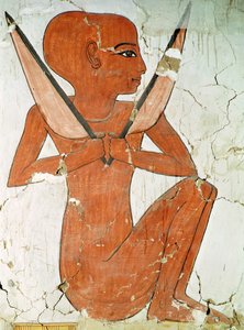 Naos godheid, uit het Graf van Nefertari, Nieuwe Koninkrijk (muurschildering)