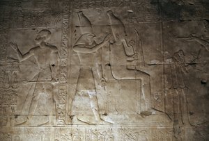 Reliëf, Tempel van Seti I, Abydos, Egypte, Egyptische beschaving, Nieuwe Koninkrijk, Dynastie XIX door Egyptian 19th Dynasty
