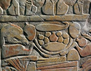 Reliëf dat voedseloffers voor de goden toont, uit Abydos