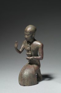 Beeldje van een Knielende Priester, 1186-1069 v.Chr. door Egyptian 20th Dynasty