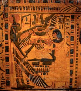 Egyptische Oudheid: De overledene begroet door de godin Maat