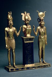 Triade van Osorkon II: Osiris geflankeerd door Isis en Horus, Derde Tussenperiode, ca. 874-850 v.Chr.
