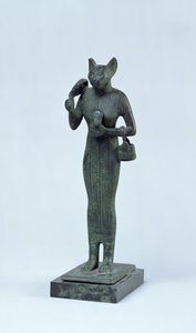 Statuette van de godin Bastet, Derde Tussenperiode door Egyptian 25th Dynasty