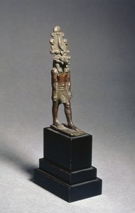 Beeld van Harsaphes, een ramshoofdige godheid, Late Periode, ca. 600 v.Chr. door Egyptian 26th Dynasty