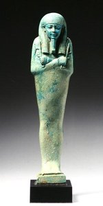 Ushabti-figuur voor Nakht-Hor-em-heb-mes-em-khereden, Late Dynastieke Periode, ca. 600 v.Chr. door Egyptian 26th Dynasty