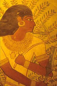 Oud Egypte, Graf van Sennufer, Thebe, Luxor, Muurschildering, fresco door Egyptian Egyptian