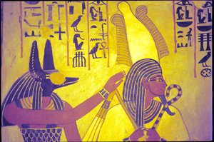 Oude Egypte, muurschildering, Tombe van Sennufer, Tombe van de Edelen, Thebe