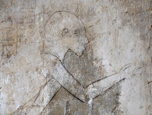 Tekening van een man, graf van Ramose door Egyptian Egyptian