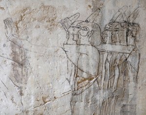 Schets van een groep mannen, graf van Ramose door Egyptian Egyptian