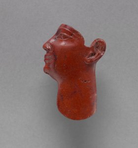 Inlegwerk: Hoofd van een Koning, 380-246 v.Chr. door Egyptian Ptolemaic Period