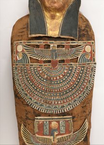 Mummie van Nesmin (detail) door Egyptian Ptolemaic Period