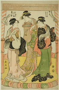Het Hanengevecht - Ohisa van de Takashimaya en Okita van de Naniwaya
